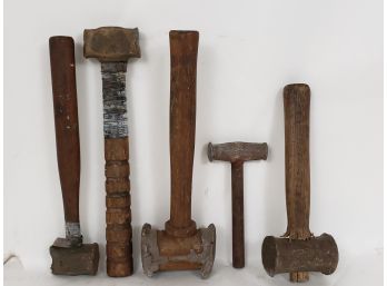 5 Lead Hammers Including Greene And Tweed