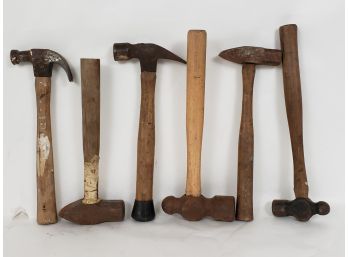 6 Hammers Including Claw,ball Peen And Straight Peen