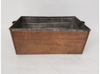 Large Copper Trough Bucket