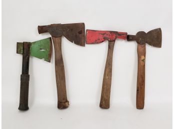 4 Vintage Hatchets Including Homestead And Pexto Brands