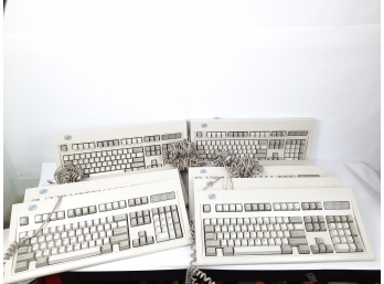 Lot Of 9 Vintage IBM Keyboards PS2 Model M Part No. 71G4644 FRU No 71G4646 For Repair NEED CORDS - SEE PICS