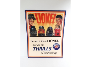 Lionel Dealer Store Display Advertisement Poster 22' X 28' Train Locomotive Set Sign Cardboard
