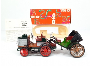 Vintage RIO 1894 De Dion Bouton Victoria Diecast Model Vehicle 1:43 Original Box Made In Italy LIKE NEW COND
