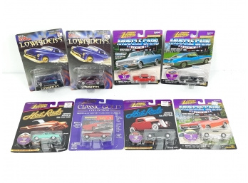 Lot Of 8 Johnny Lightning & Racing Champions Low Riders, Hot Rods & Muscle Cars ALL NEWSEALED Diecast Metal