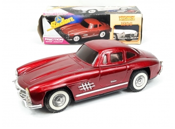 Vintage Mercedes Benz Red Tin Friction Car In Original Box Excellent Working Condition 9.5'