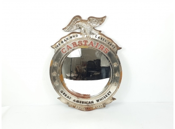Vintage Carstairs Distilling Co. USA  Whiskey Molded Plastic Advertising Display Hanging Mirror 19' ORIGINAL