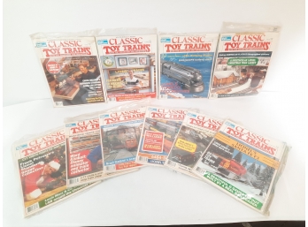 10x Classic Toy Trains Magazines-Entire 1989 (seasonal) & 1990 Years (Bi-Monthly) Editors Of Model Railroader)