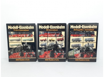 3x Vintage Modell Railway (Eisenbahn) Book Set - HO, TT N & Z Gauge In German & English Text - Weltbild Verlag