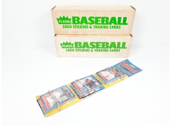 3pc Card Lot -2x FLEER 1988 MLB Baseball Picture Cards & 1 Donruss 1988 Card Pack - 1 Box Is Factory Sealed
