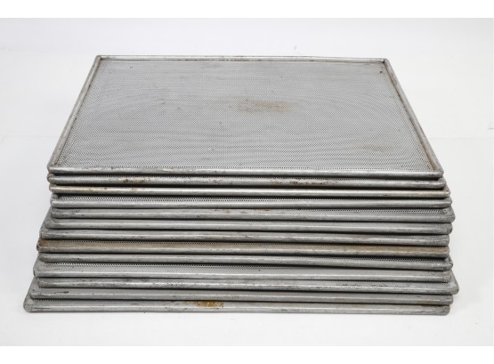 Lot Of 13 Perforated Cooking Sheet Pans