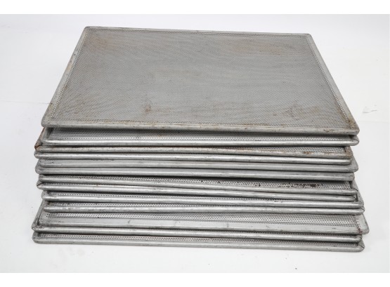 Lot Of 13 Perforated Cooking Sheet Pans
