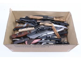 Large Group Of Kitchen Knives