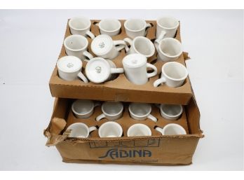 Group Of 24 Vintage Buffalo Coffee Mugs New