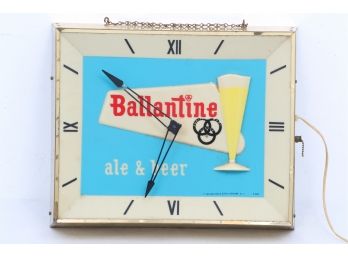 Ballantine Beer Lighted Clock 1950s
