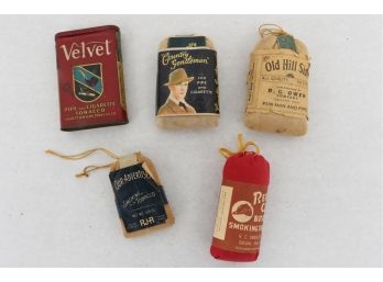 Vintage Tobacco Pouches, Tin.