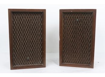 Rare Vintage Kenwood KL-660 4-Way Stereo Speakers Japan Lattice Grate