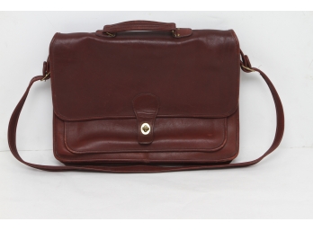 Vintage COACH Brown Leather Metropolitan Messenger Bag 16' X 12'