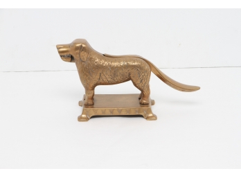 Vintage Bronze Dog Nut Cracker Unmarked 10 1/2 Inches Long 5 1/2 Inches Tall