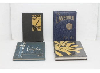 4 Vintage Yearbooks 1934,1947, 1961, 1969
