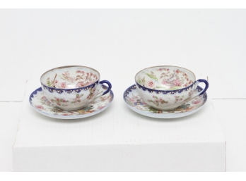 2 Matched Pair Teacups And Saucers Japanese?
