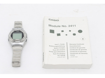 Vintage Casio Camera Wristwatch With Book Needs Battery Untested