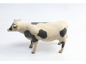 Carved Wooden Cow