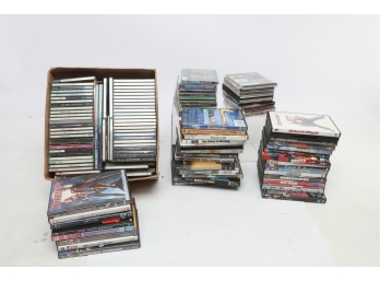 Box Lot Of CD's And DVD's