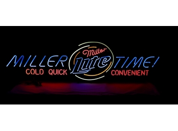 Large Miller Lite Neon Sign 84' Long