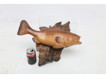 Carved Decorative Wood Bass