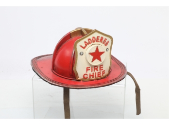 Vintage Metal Tin - Helmet Fireman Ladder 55 Fire Chief