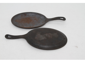2 Lodge Cast Iron Oval Skillets 15 Inches Long