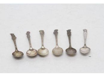6 Silverplated Comic/character Spoons