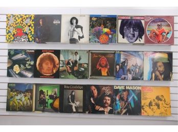 Lot Of Vintage LP 33 Vinyl Record Albums Bee Gees, Bob Marley, Strawbs, Dave Mason, 10CC, Nils Lofgren & More