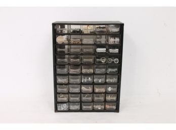 Metal Multi-drawer Hardware Cabinet With Content