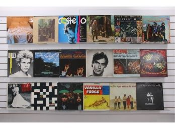 Lot Of Vintage LP 33 Vinyl Record Albums Vanilla Fudge, Frankie Goes To Hollywood, Billy Idol, Elvis Costello