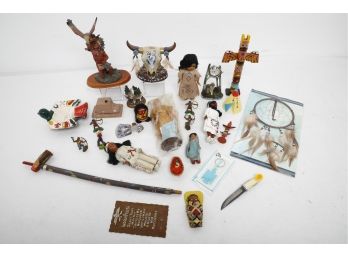 Large Group Of Native American Indian Tourist Collectibles