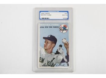 1954 Topps Whitey Ford #37 - Ex 5.5 - Great Looking Original 1954 Topps Card.