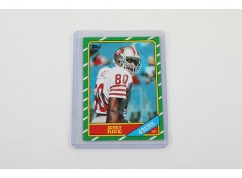 1986 Topps Jerry Rice Football Card #161 - Rookie Card - Clean