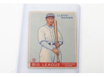 1933 Goudey Big League Chewing Gum Lloyd Waner #164