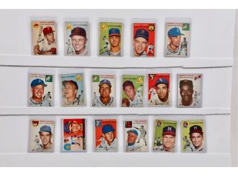 Lot Of 17 Topps 1954 Baseball Cards