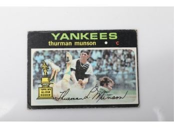 1971 Topps Thurman Munson Rookie Card