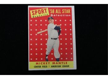 1958  Topps Mickey Mantle All Star Card