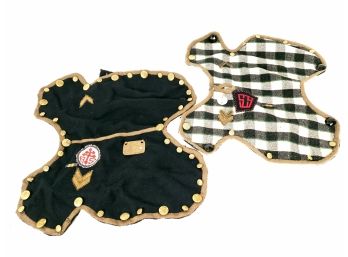 Small Dog Jackets Hand Stitched With Military Pins, WWI Patches And Medals