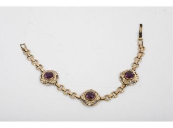 Vintage/antique Gold Filled And Amethyst Ladies Bracelet Signed  Simons