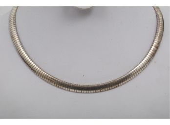 17' Heavy Sterling Silver Ladies Necklace- Made In Italy