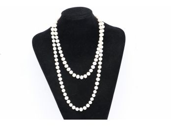 14 Kt Gold Real 9mm Pearls Ladies Necklace - 41' Long !!