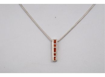 17' Sterling Silver Modern Design Ladies Necklace