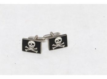 Man's Enamel Pirate Cufflinks