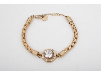 Costume Jewelry Ladies Bracelet With Large Clear Stone In The Center