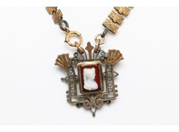 19' Long Antique 19th Century Cameo Ladies Necklace